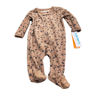 Carter's Tan Leopard Print Kids Footie